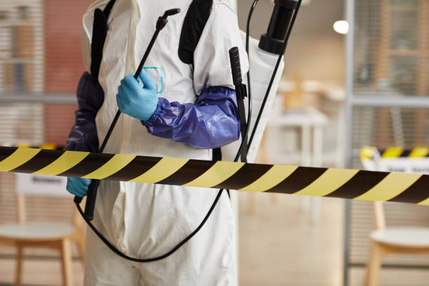 Professional Sewage Cleanup technician working in Chester, AR